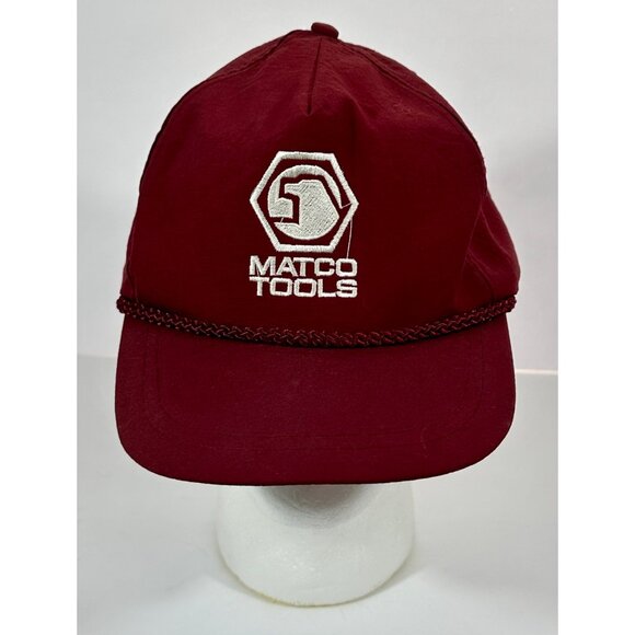 Vintage Matco Tools Burgundy Snapback Hat With Embroidered Logo & Rope Detail - Picture 4 of 11